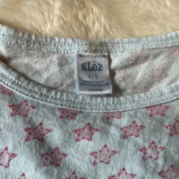 2/$25 Kloz Tanks Tops Pink Floral and Blue with Stars Girls Size 4/5 - Picture 7 of 13